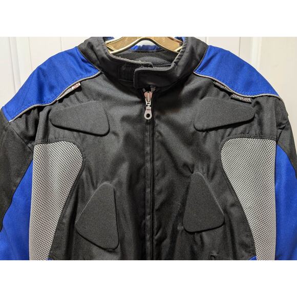 NEW! Men's Cordura CE approved Armor Waterproof Motorcycle Blue Jacket Size XL - Picture 2 of 10
